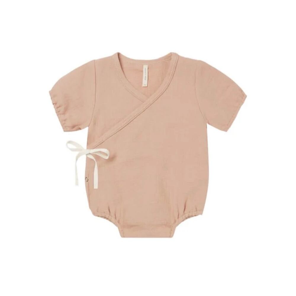 QUINCY MAE WOVEN WRAP ROMPER